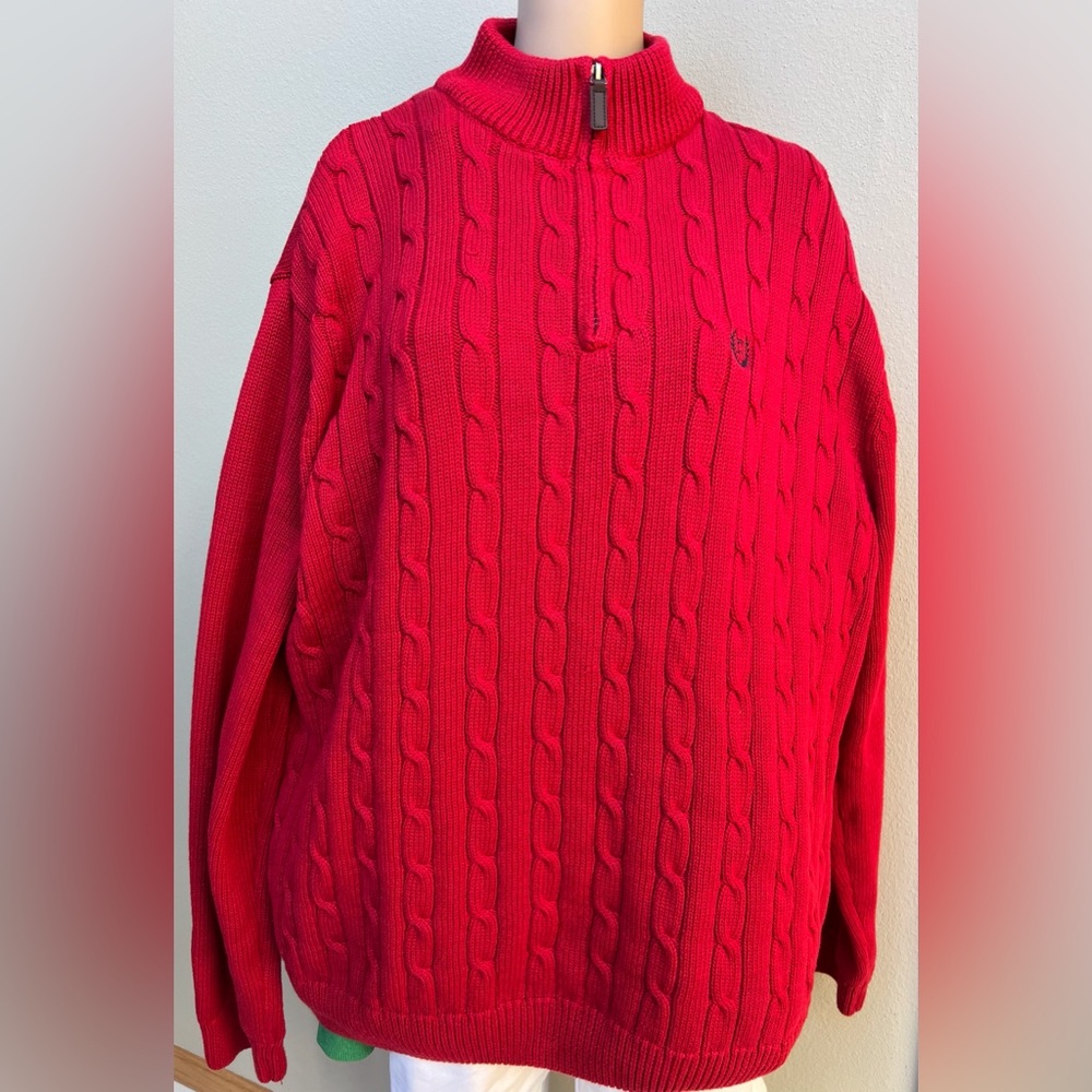 MEN’S CHAPS SIZE XXL 1/4 ZIP SWEATER